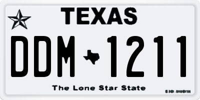 TX license plate DDM1211
