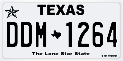 TX license plate DDM1264