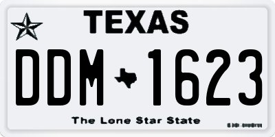 TX license plate DDM1623