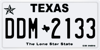TX license plate DDM2133