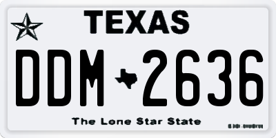 TX license plate DDM2636