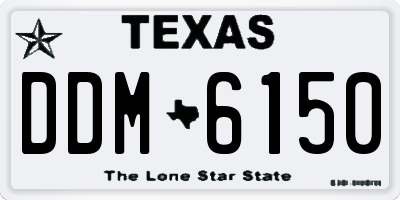 TX license plate DDM6150