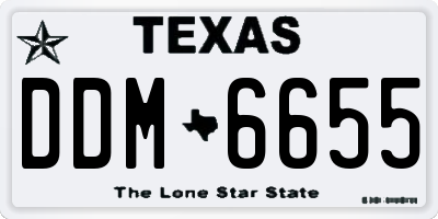 TX license plate DDM6655