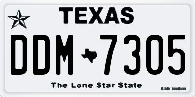 TX license plate DDM7305