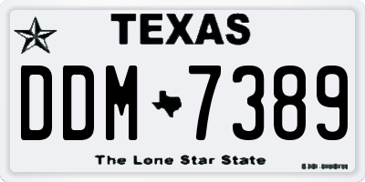 TX license plate DDM7389
