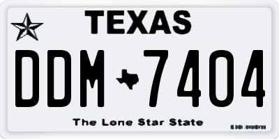 TX license plate DDM7404