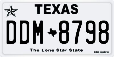 TX license plate DDM8798