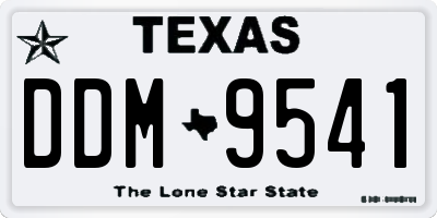TX license plate DDM9541