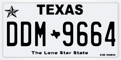 TX license plate DDM9664