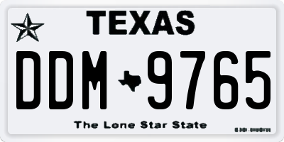 TX license plate DDM9765