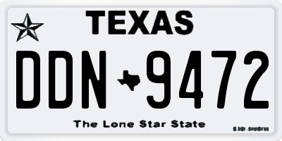 TX license plate DDN9472