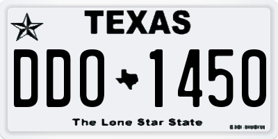 TX license plate DDO1450