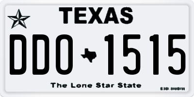TX license plate DDO1515