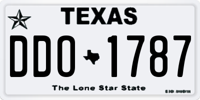 TX license plate DDO1787