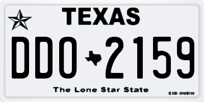 TX license plate DDO2159