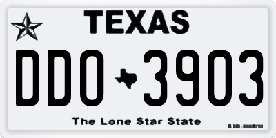 TX license plate DDO3903