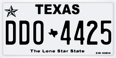 TX license plate DDO4425