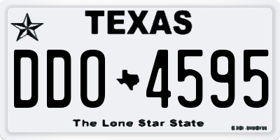 TX license plate DDO4595