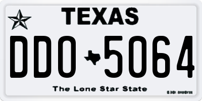 TX license plate DDO5064