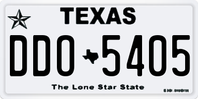 TX license plate DDO5405
