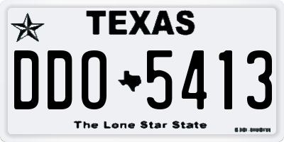 TX license plate DDO5413