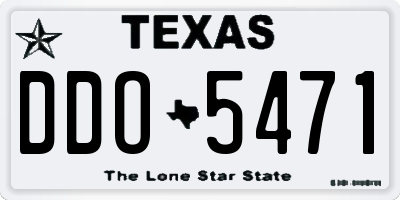 TX license plate DDO5471
