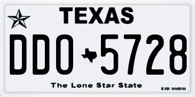 TX license plate DDO5728