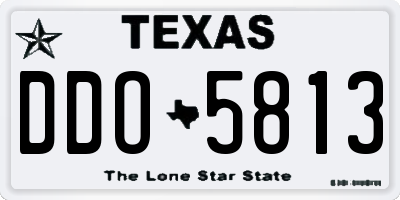 TX license plate DDO5813