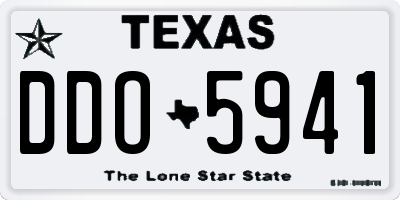 TX license plate DDO5941