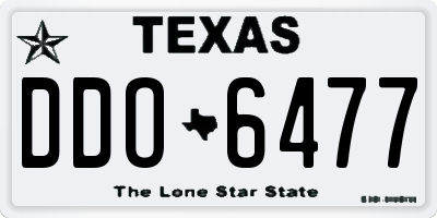 TX license plate DDO6477