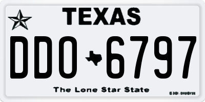 TX license plate DDO6797
