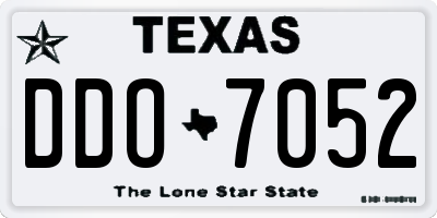 TX license plate DDO7052