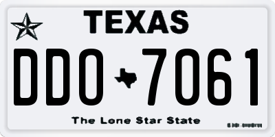 TX license plate DDO7061