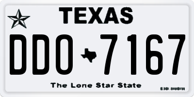 TX license plate DDO7167