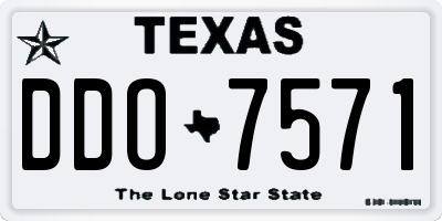 TX license plate DDO7571