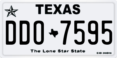 TX license plate DDO7595