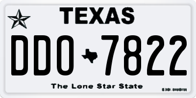 TX license plate DDO7822