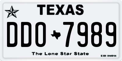 TX license plate DDO7989