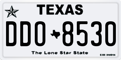 TX license plate DDO8530