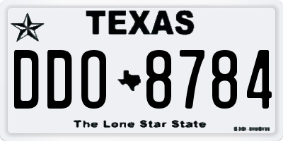 TX license plate DDO8784