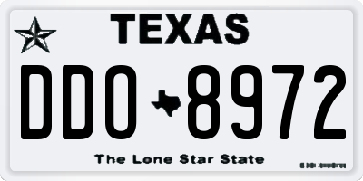 TX license plate DDO8972