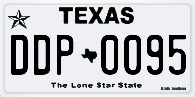 TX license plate DDP0095
