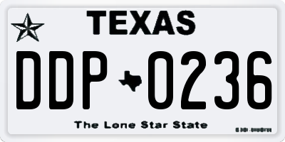 TX license plate DDP0236