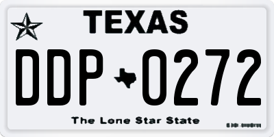 TX license plate DDP0272
