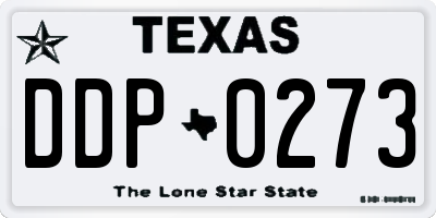 TX license plate DDP0273