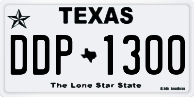 TX license plate DDP1300