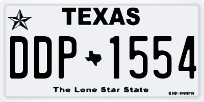 TX license plate DDP1554