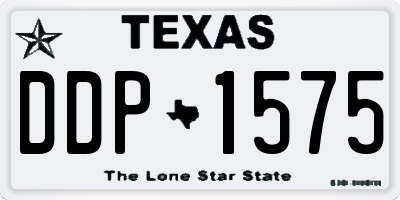 TX license plate DDP1575