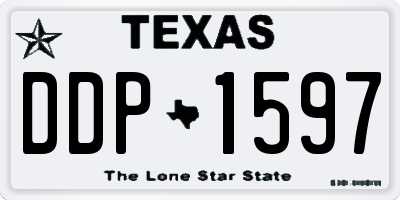 TX license plate DDP1597