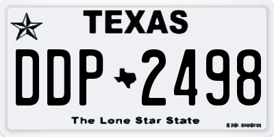 TX license plate DDP2498